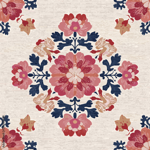 Korean Royal Embroidery & Floral Motifs – Symmetric Traditional Pattern Set