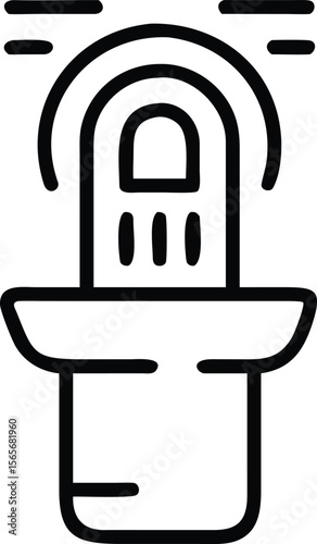 Water filtration system line art icon for and web design usage