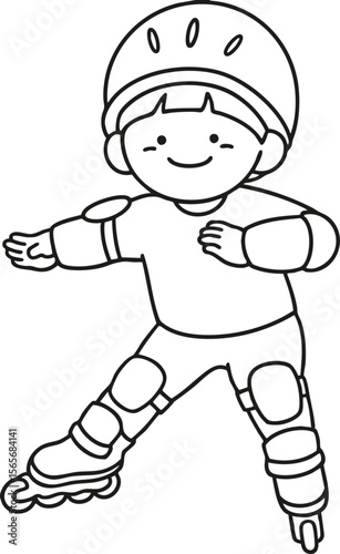 a skating boy