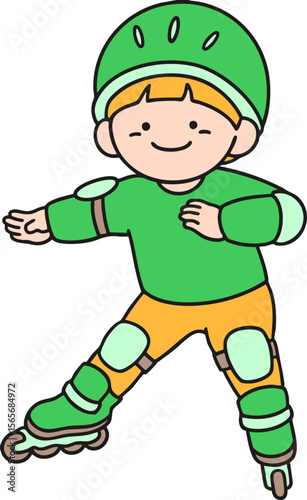 a skating boy