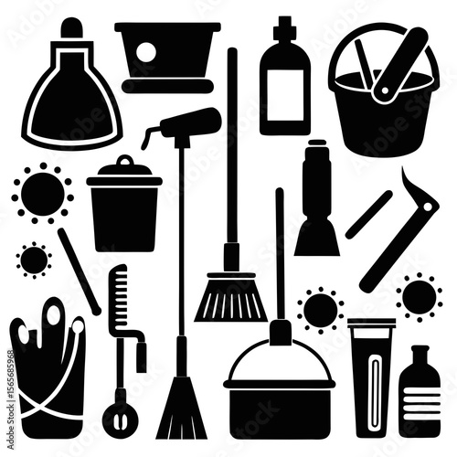 Perfect Vector Collection Of Construction Tools Silhouettes For Use Graphics Websites And Apps Designs On White Background