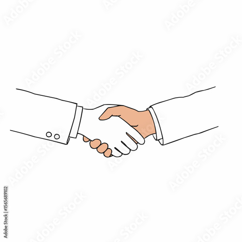 Hands shaking in formal business attire representing collaboration  
