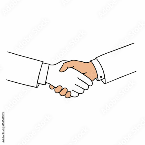 Hands shaking in business agreement with a professional touch  