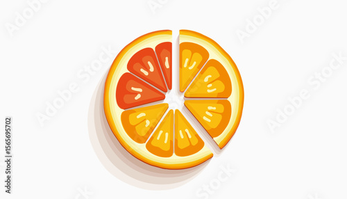 Vibrant orange fruit slices illustrating nutrition segments, health awareness