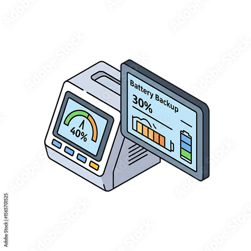 Patient monitoring screen showing vital signs.