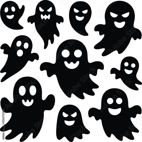 Ghost Silhouette Halloween Cut Files – Perfect for Cricut & October Crafts