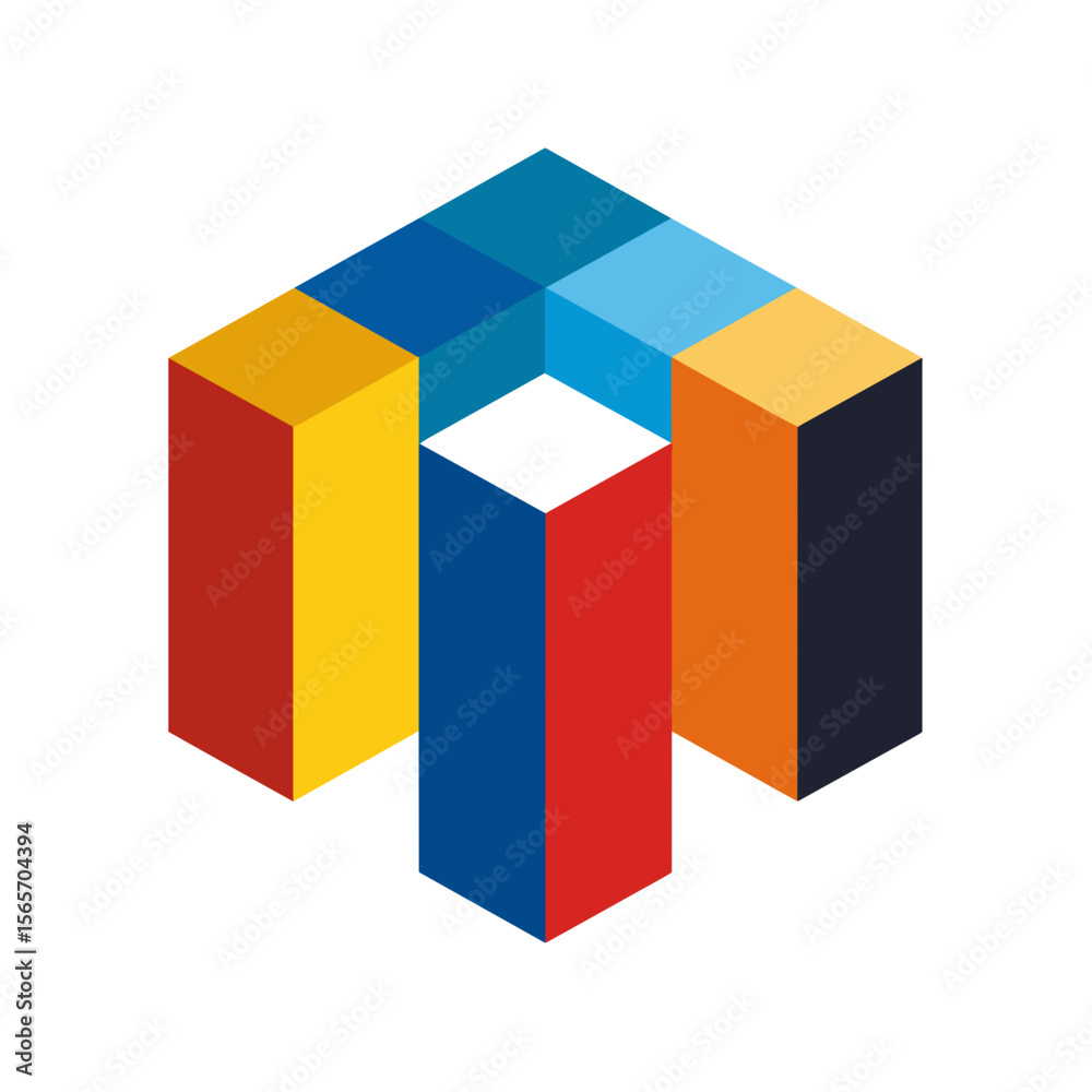 Obraz premiumModern and bold geometry for identity.