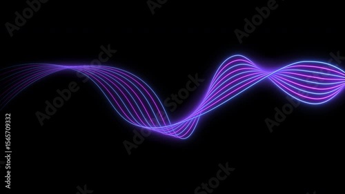 Wallpaper Mural Bright neon line purple blue laser line abstract technology background. Wavy purple blue laser motion animation. Seamless looping 4K video. lines abstract futuristic technology background Torontodigital.ca