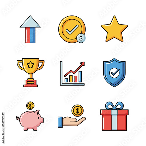 Benefit Icons: Professional Vector Illustrations for Marketing & Business