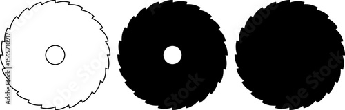outline silhouette ratchet gear icon set