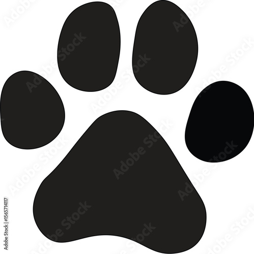 A Dog Paw Print Silhouette 