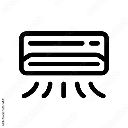 Air Conditioning Icon – Cooling Symbol for HVAC and Climate Control Hotel Amenity