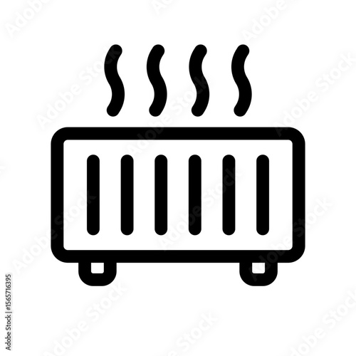 Heater icon for apartment and hotel amenity