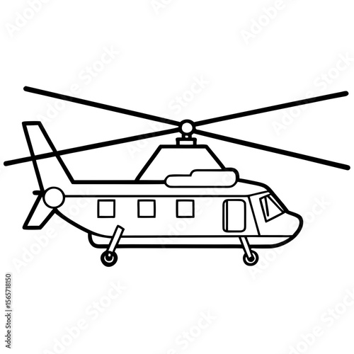Chinook Helicopter Silhouette Vector