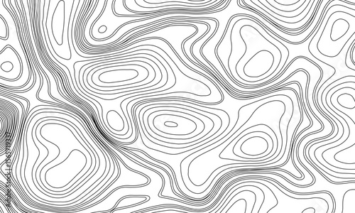 Abstract design of topographic contour lines on a clean white background, Designed in vector style, perfect for use in geographic.