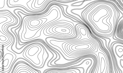 Abstract design of topographic contour lines on a clean white background, Designed in vector style, perfect for use in geographic.