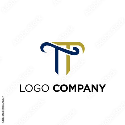 Initial Letter T logo abstract for Law firm company
