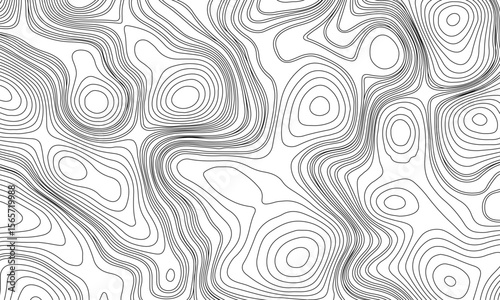 Abstract design of topographic contour lines on a clean white background, Designed in vector style, perfect for use in geographic.