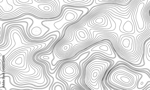 Abstract design of topographic contour lines on a clean white background, Designed in vector style, perfect for use in geographic.