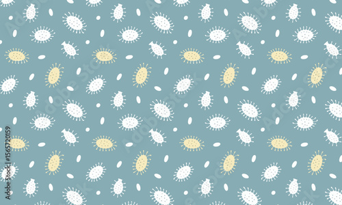 Abstract Organic Cell Pattern - Minimalist Biology Seamless Background
