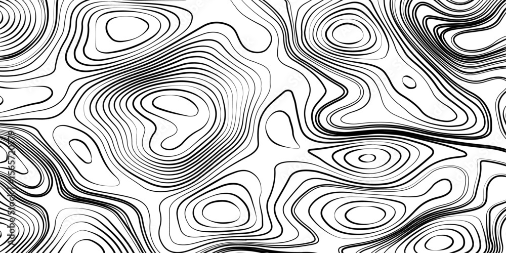 Obraz premium Abstract design of topographic contour lines on a clean white background, Designed in vector style, perfect for use in geographic.