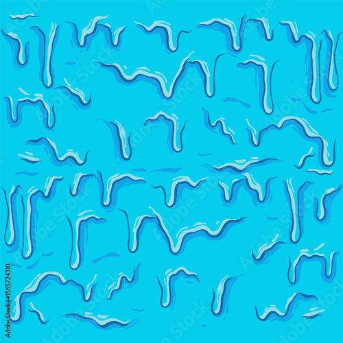 Blue melted pattern, slime background cartoon. Vector melted blue. Zombie background.  Halloween backdrop