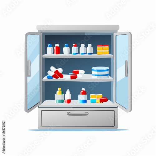 capsules in the medicine cabinet