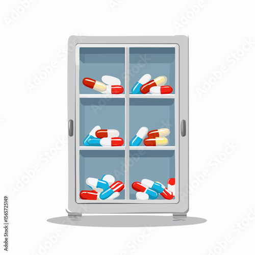 capsules in the medicine cabinet