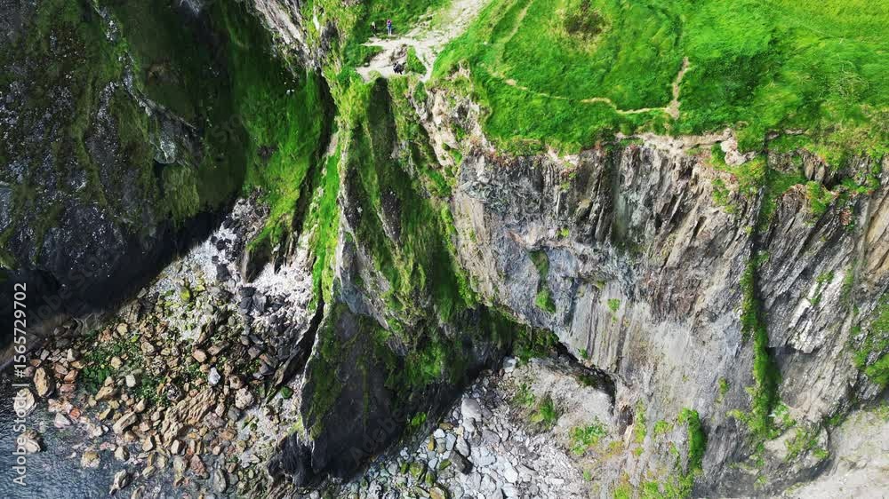 Kinsale, Ireland, May 22, 2024: The Old Gead Cliffs and Golf Course Near Kinsale from a UAV Drone on the Kinsale Cape Country Cork. Kinsale, Ireland, May 22, 2024: The Old Gead Cliffs and Golf Course Near Kinsale from a UAV Drone on the Kinsale Cape Country Cork.