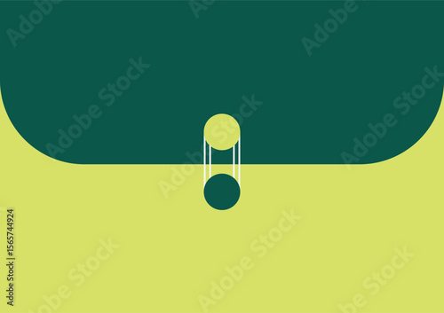 Design card or banner envelope with rope