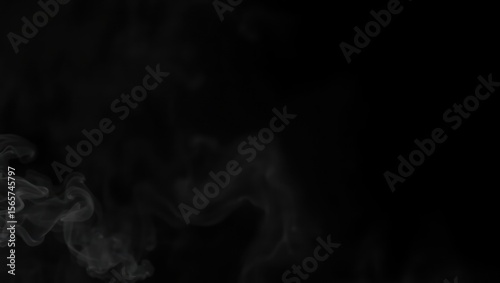 copy space for text background Smoke and Mist on Black Canvas concept