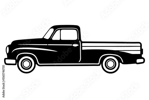 Old classic car isolated white background vintage automobile
