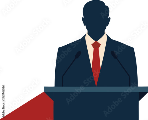 vector illustration of a businessman with speech bubble