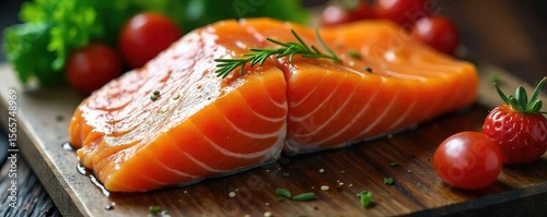 Close-up shot of contaminated supermarket salmon displaying visible signs of bacterial growth A concerning image highlighting food safety risks , unsafe food, health risk, food inspection