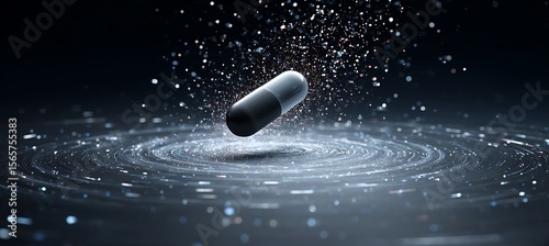 3D crypto capsule drifting through space, symbolizing the journey through digital currency landscapes