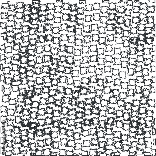 Dirty texture in the form of heavily distorted pieces or shapes.