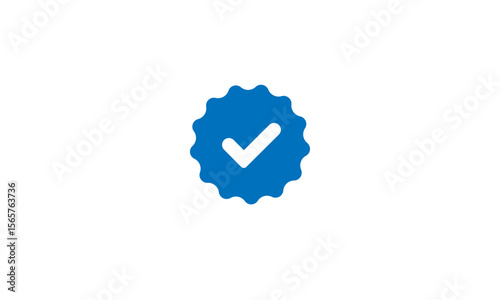 Verified Badge Icon – Blue Checkmark in Certification Seal