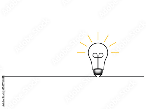 Idea, creative concept sign bulb design, think isolated on transparent background