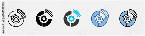 Segmentation Icon Pack Multistyle Illustration