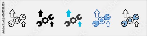 Skill Development Icon Pack Multistyle Illustration