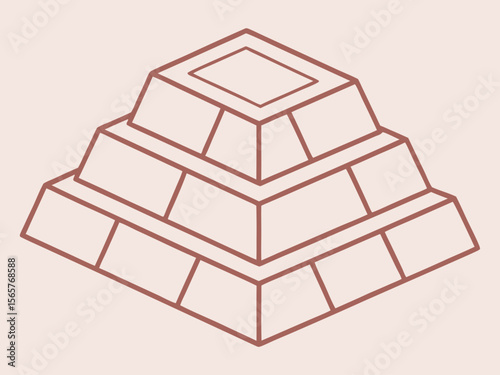 Symbolic Pyramid Structure in Minimalist Style for Cultural Blogs, Educational Websites, History Articles, and Graphic Design Projects  