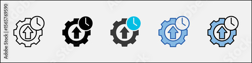Efficiency Icon Pack Multistyle Illustration