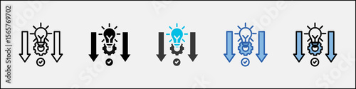 Technique Icon Pack Multistyle Illustration