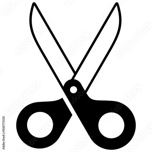 scissor line icon