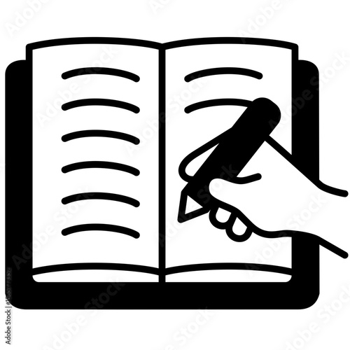 writing on paper icon