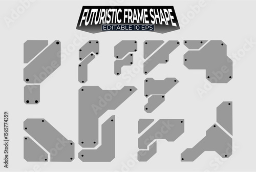 Futuristic hud frame vector design