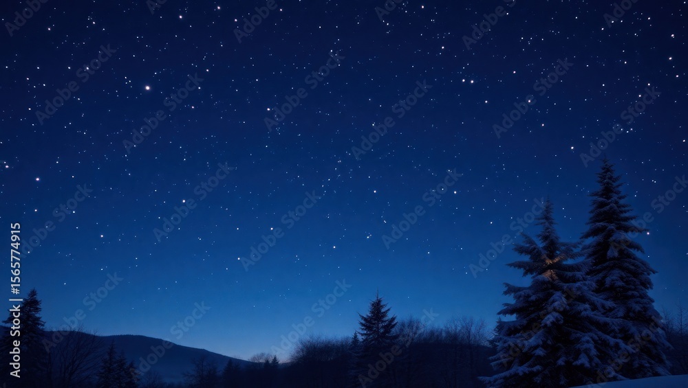 Fototapeta premium copy space for text background Midnight Christmas Eve Sky concept