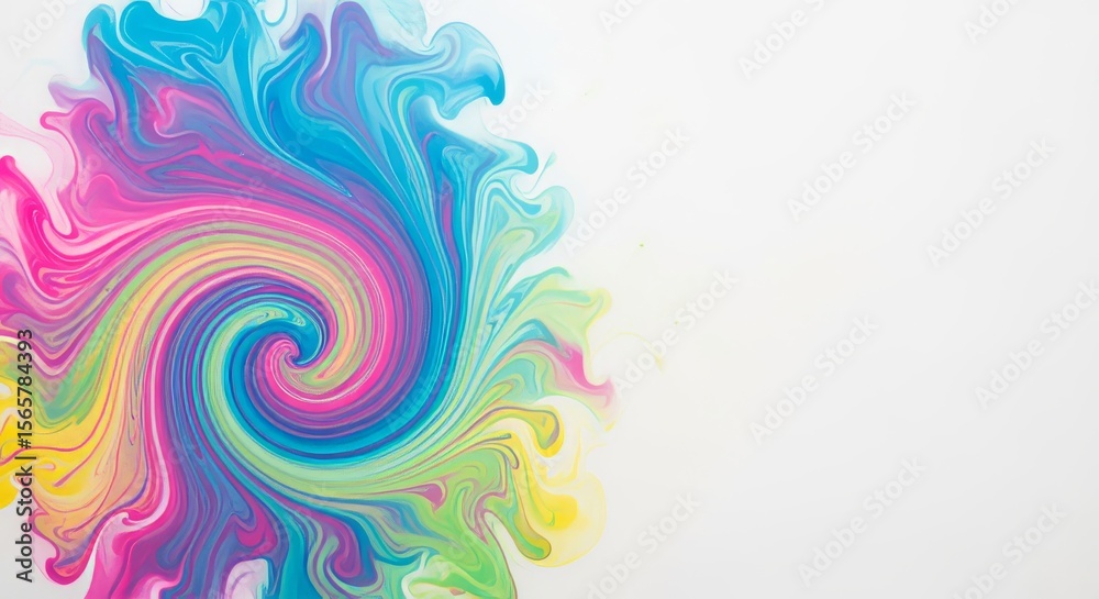 Obraz premium Vibrant Abstract Art: Creative Fluid Patterns and Bright Colors That Swirl in a Captivating Design