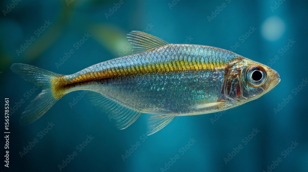 Fototapeta premium Small fish swimming in aquarium
