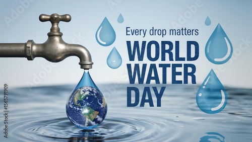World Water Day concept showcasing water conservation importance